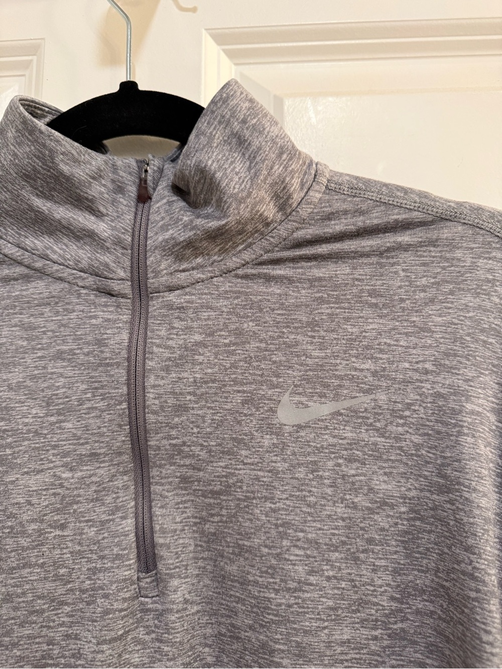 Nike Light Gray Heather Dri-FIT Quarter-Zip Pullover